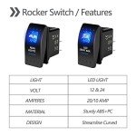Xislet 3-Pin LED Rocker Switch for UTVs