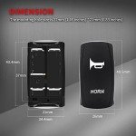 12V Rocker Switch with Blue LED for ATV UTV