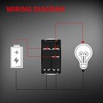 12V Rocker Switch with Blue LED for ATV UTV