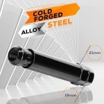 ATV m12x1.5 Wheel Lug Nuts Black, Dynofit (16+1) 12mmx1.5 Spline Lug Nuts Aftermarket for Polaris Ranger XP 900/1000, General 1000, RZR S 900, XP 1000, Pioneer 500, 700, 1000, 19mm/21mm Hex Key