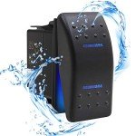 Waterproof Toggle Switch with Blue LED Light
