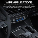 Waterproof 12V LED Rocker Switch - 2 Pack