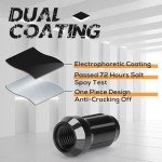 ATV m12x1.5 Wheel Lug Nuts Black, Dynofit (16+1) 12mmx1.5 Spline Lug Nuts Aftermarket for Polaris Ranger XP 900/1000, General 1000, RZR S 900, XP 1000, Pioneer 500, 700, 1000, 19mm/21mm Hex Key