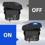 2PCS 12V Marine Boat Rocker Switch with LED