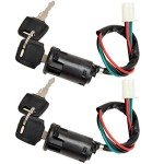 HIAORS 4 Wire Ignition Key Switch Set for ATVs