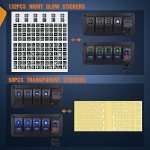 Nilight 4 Gang Rocker Switch Panel with USB Charger