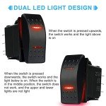 HOKAAER Waterproof Dual Rocker Switch with LED