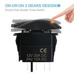 HOKAAER Waterproof Dual Rocker Switch with LED