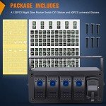 Nilight 4 Gang Rocker Switch Panel with USB Charger