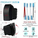 HOKAAER Waterproof Dual Rocker Switch with LED