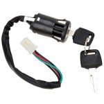 HIAORS 4 Wire Ignition Key Switch Set for ATVs