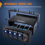 Nilight 4 Gang Rocker Switch Panel with USB Charger