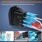 HOKAAER Waterproof Dual Rocker Switch with LED