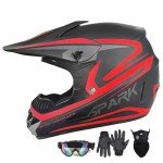 Kids Skull ATV Helmet & Gear 4-Piece Set
