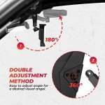 KEMIMOTO UTV Rear View Mirror, SXS UTV Mirror Clear View with 1.5 1.65-2 inch 360° Adjustable Low Profile Aluminum Clamp Compatible with Polaris RZR/Pioneer/Talon/Kawasaki KRX/Mule/Can Am X3/ CFMOTO