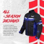 Breathable Mesh Motorcycle Jacket for Bikers - XL Blue
