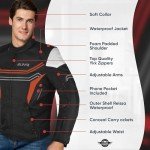 Men's Orange Waterproof Enduro Motorcycle Jacket - Small