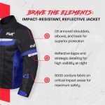 Breathable Mesh Motorcycle Jacket for Bikers - XL Blue