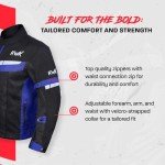 Breathable Mesh Motorcycle Jacket for Bikers - XL Blue