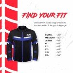 Breathable Mesh Motorcycle Jacket for Bikers - XL Blue