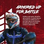 Breathable Mesh Motorcycle Jacket for Bikers - XL Blue