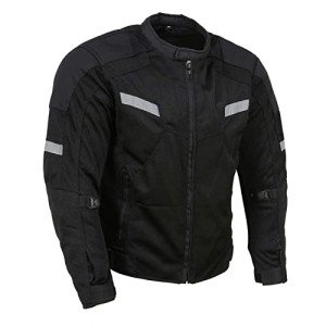 Milwaukee Leather Men's Black Armored Motorcycle Jacket
