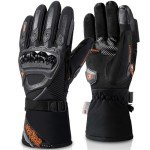 Winter Waterproof Touchscreen ATV Gloves - Black