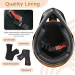 Kids Full Face Dirt Bike Helmet Set - Orange