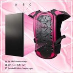 Kids Dirt Bike Chest Protector Vest - Black/Pink