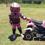 Kids Dirt Bike Chest Protector Vest - Black/Pink