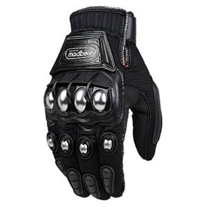 Steel Knuckle Touchscreen ATV Motocross Racing Gloves