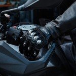 Steel Knuckle Touchscreen ATV Motocross Racing Gloves