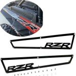 2014-2018 Polaris RZR XP 1000 XP4 1000 & Turbo Side Vent Covers Includes Stainless Steel Hardware"Anodized Black Aluminium"1 Pair