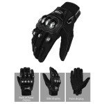 Air Flow Steel Knuckle Touchscreen Motorcycle Gloves