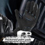 Goatskin Leather Touchscreen Gloves for ATV Riding