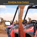KEMIMOTO Adjustable Side Mirrors for Polaris RZR