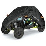 NEVERLAND UTV Covers, Waterproof Outdoor Heavy Duty UTV Cover 2-3 Seater Compatible with Polaris Ranger Yamaha Wolverine Can-Am Honda Kawasaki Teryx Textron Off Road Wildcat Black