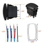 Blue LED Windshield Washer Wiper Rocker Switch