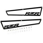 2014-2018 Polaris RZR XP 1000 XP4 1000 & Turbo Side Vent Covers Includes Stainless Steel Hardware"Anodized Black Aluminium"1 Pair