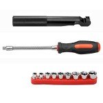 Belt Changing Tool and Clutch Cover Removal Tool For Polaris RZR S 900/ XP/RZR XP4 1000, with Flexible Driver & Reversible Sockets 5mm-13mm Tool Kit - Black