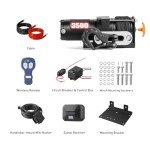 3500lb 12V Electric Winch with Synthetic Rope