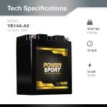 ExpertPower 12V 14Ah ATV Replacement Battery