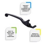 Tusk Black Brake Lever for Kawasaki KFX 400