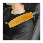 Ziciner Soft Faux Sheepskin Seatbelt Covers - 2 Pack