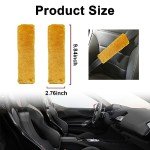 Ziciner Soft Faux Sheepskin Seatbelt Covers - 2 Pack