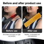 Ziciner Soft Faux Sheepskin Seatbelt Covers - 2 Pack