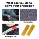 Ziciner Soft Faux Sheepskin Seatbelt Covers - 2 Pack