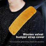 Ziciner Soft Faux Sheepskin Seatbelt Covers - 2 Pack