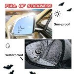 Devil Horn Rearview Mirror Cover & Bat Stickers