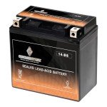 Chrome Battery YTX14-BS ATV Replacement Battery